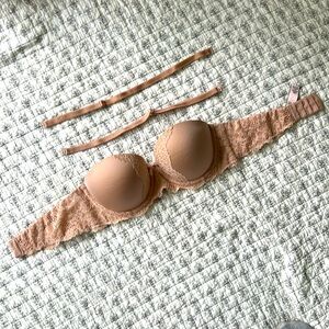 Victoria’s Secret dream angels multi-way 32c bra nude lace strapless